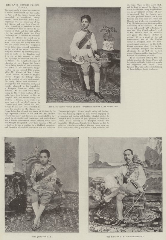 The late Crown Prince of Siam by English Photographer