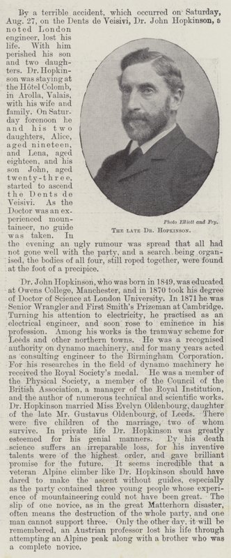 The Late Dr Hopkinson by English Photographer