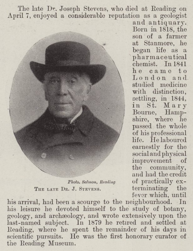 The late Dr J Stevens by English Photographer