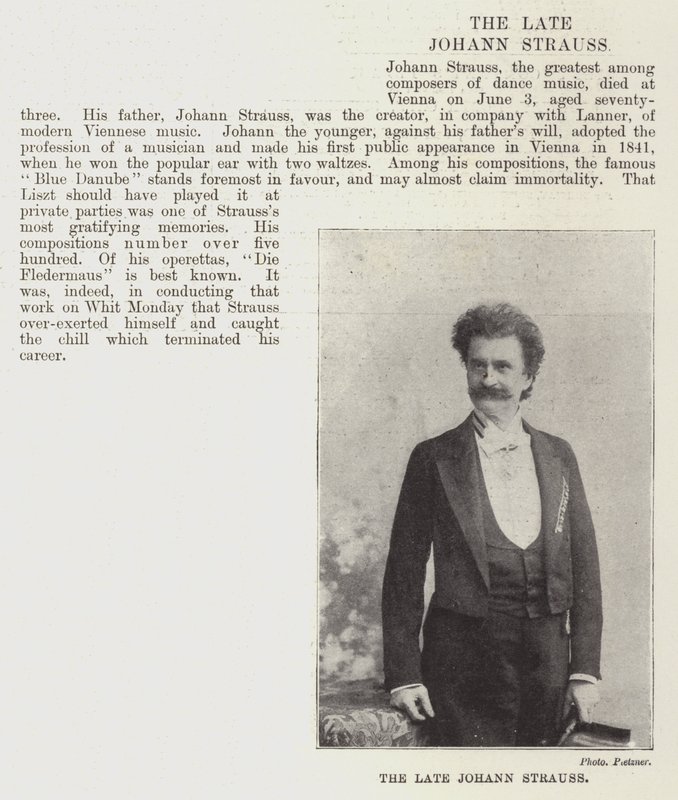 The Late Johann Strauss by English Photographer