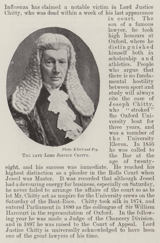 The late Lord Justice Chitty by English Photographer