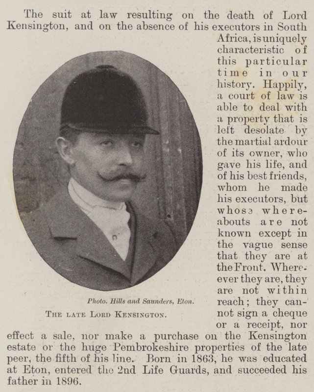 The Late Lord Kensington by English Photographer