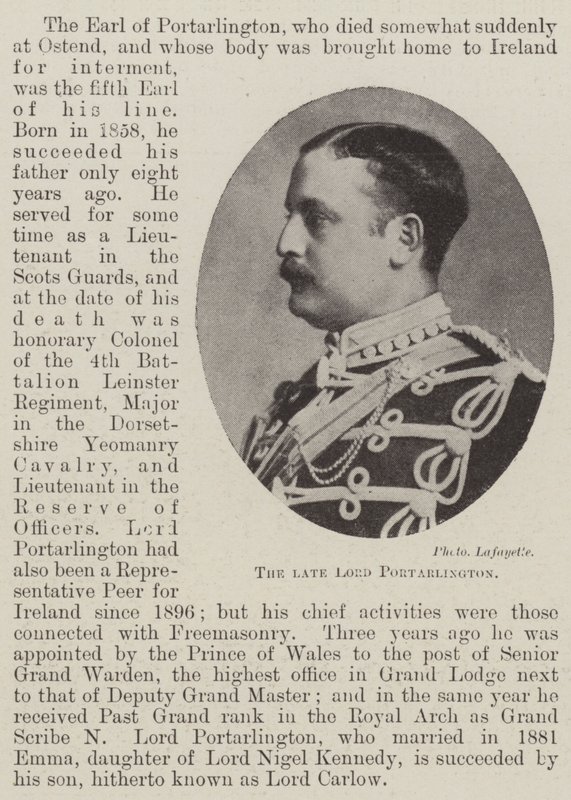The Late Lord Portarlington by English Photographer