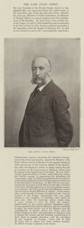 The late M Jules Ferry by English Photographer