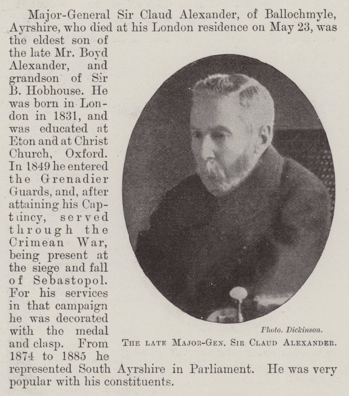 The Late Major-General Sir Claud Alexander by English Photographer