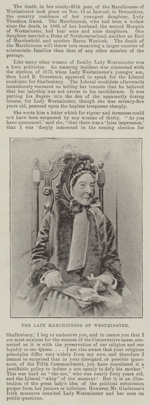 The late Marchioness of Westminster by English Photographer