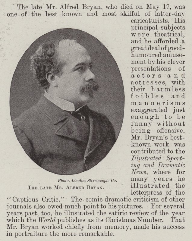 The Late Mr Alfred Bryan by English Photographer