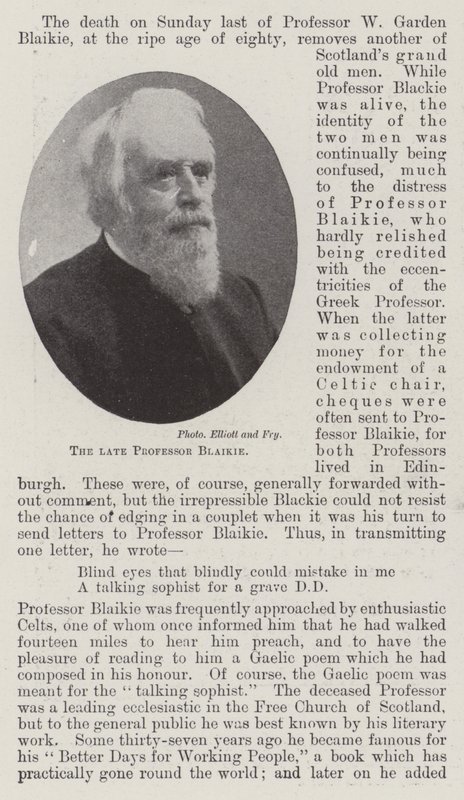The Late Professor Blaikie by English Photographer