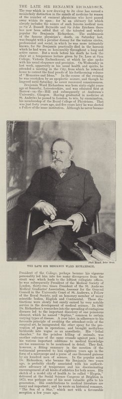 The late Sir Benjamin Ward Richardson by English Photographer