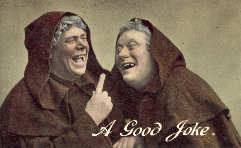 Two Monks, A Good Joke by English Photographer