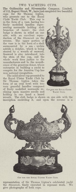Two Yachting Cups by English Photographer