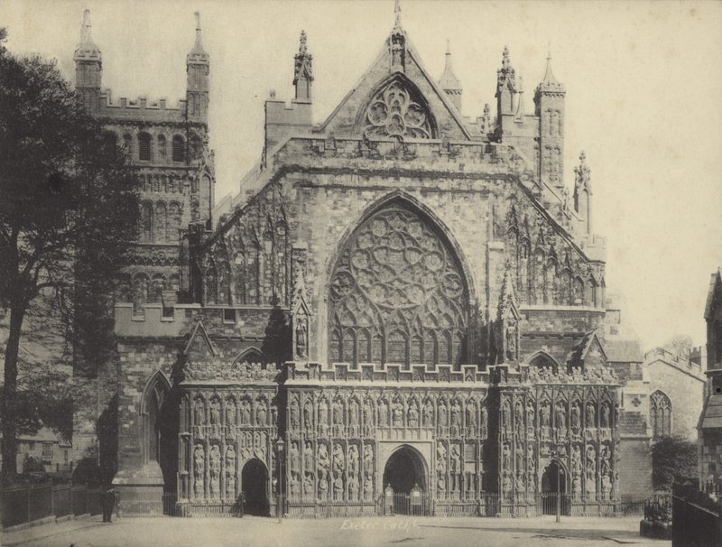 West front of Exeter Cathedral, Devon by English Photographer
