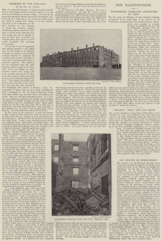 Winchester Barracks destroyed by Fire by English Photographer