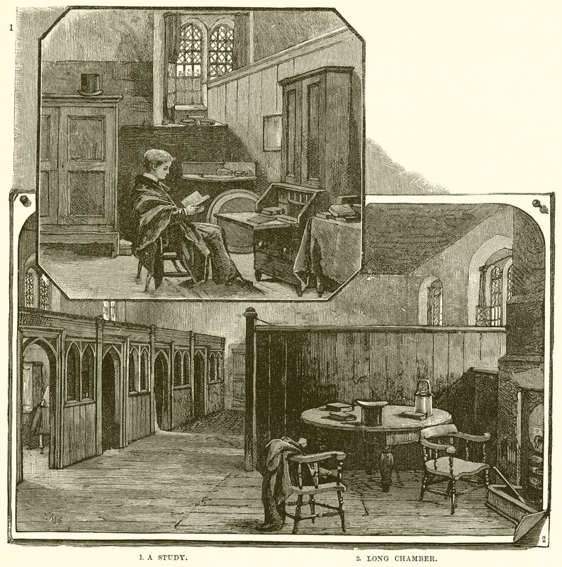 1. A Study. 2. Long Chamber by English School