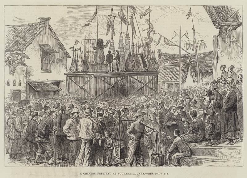 A Chinese Festival at Sourabaya, Java by English School