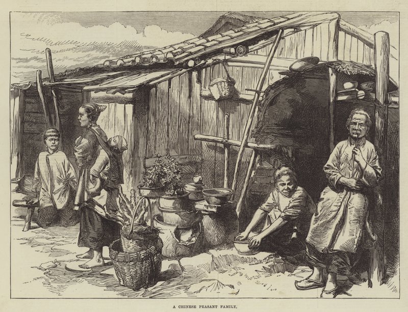 A Chinese Peasant Family by English School