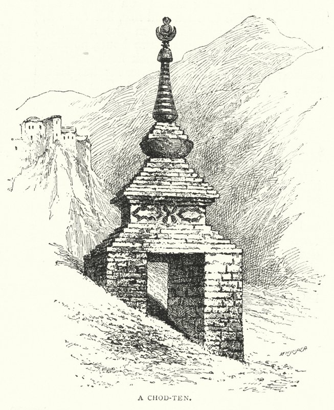 A Chod-ten (engraving) by English School