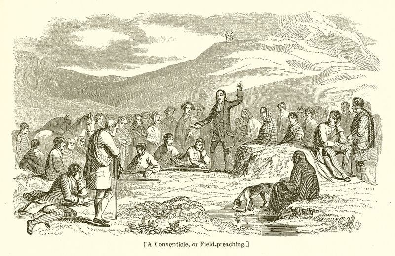 A Conventicle, or Field-Preaching by English School