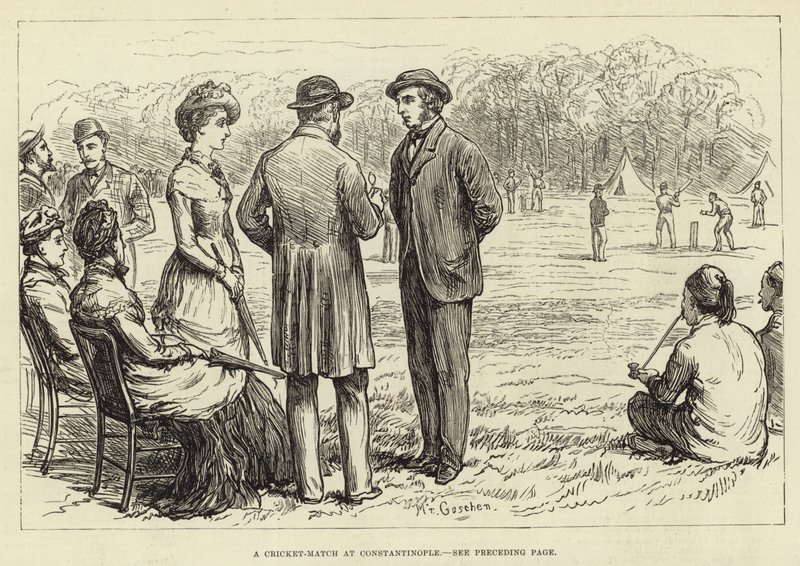 A Cricket Match at Constantinople by English School