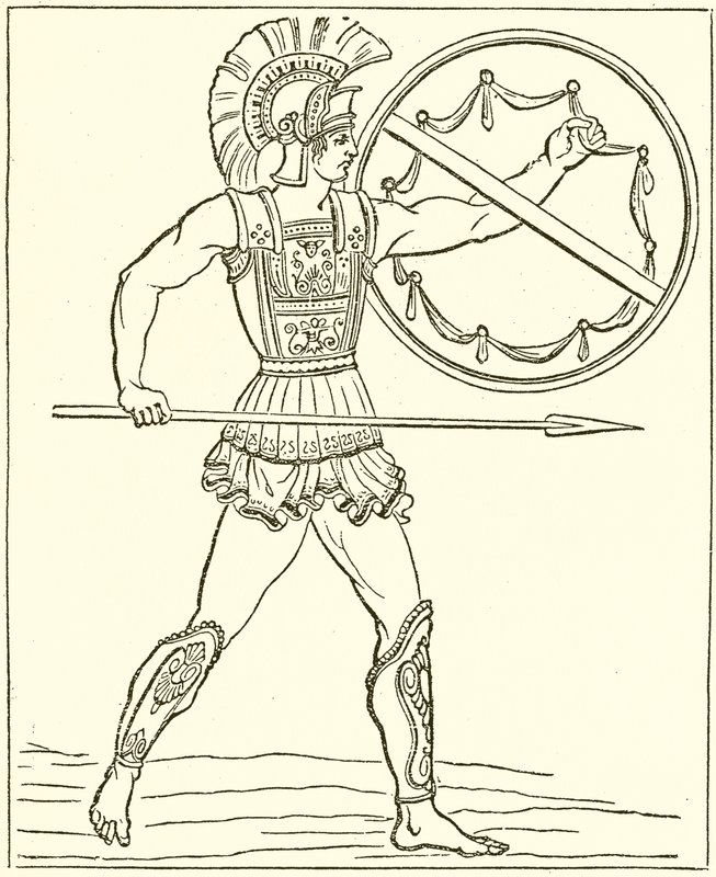 A Greek Warrior by English School