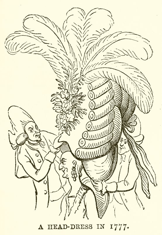 A Head-Dress in 1777 by English School