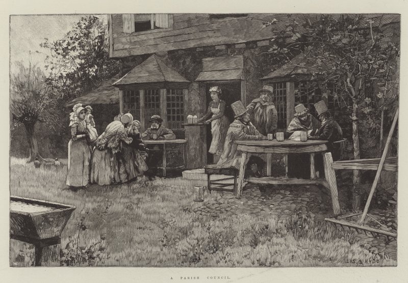 A Parish Council (engraving) by English School