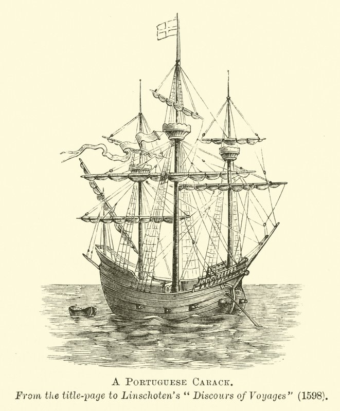 A Portuguese Carack by English School