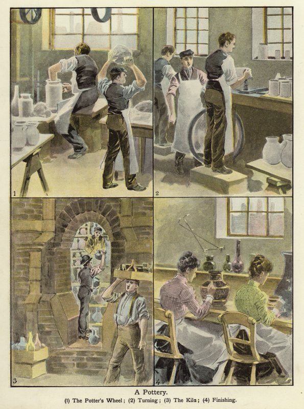 A Pottery by English School