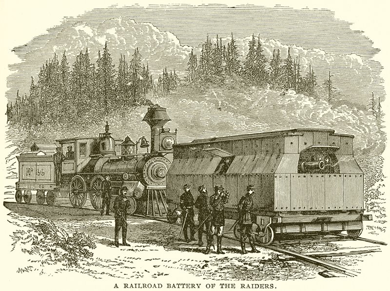 A Railroad Battery of the Raiders by English School