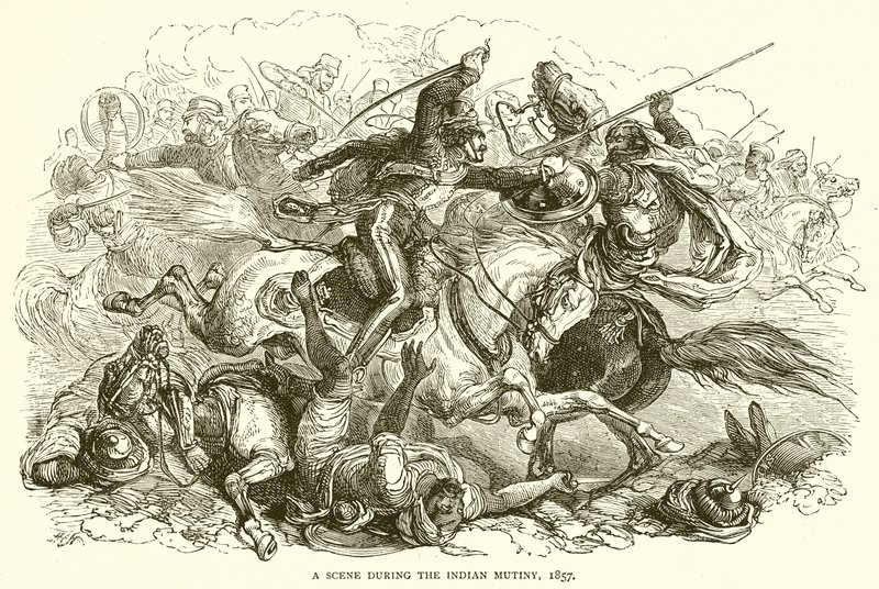 A Scene during the Indian Mutiny, 1857 by English School