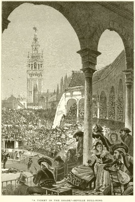 A Ticket in the Shade--Seville Bull-Ring by English School