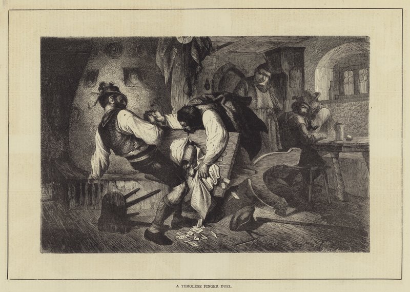 A Tyrolese Finger Duel by English School