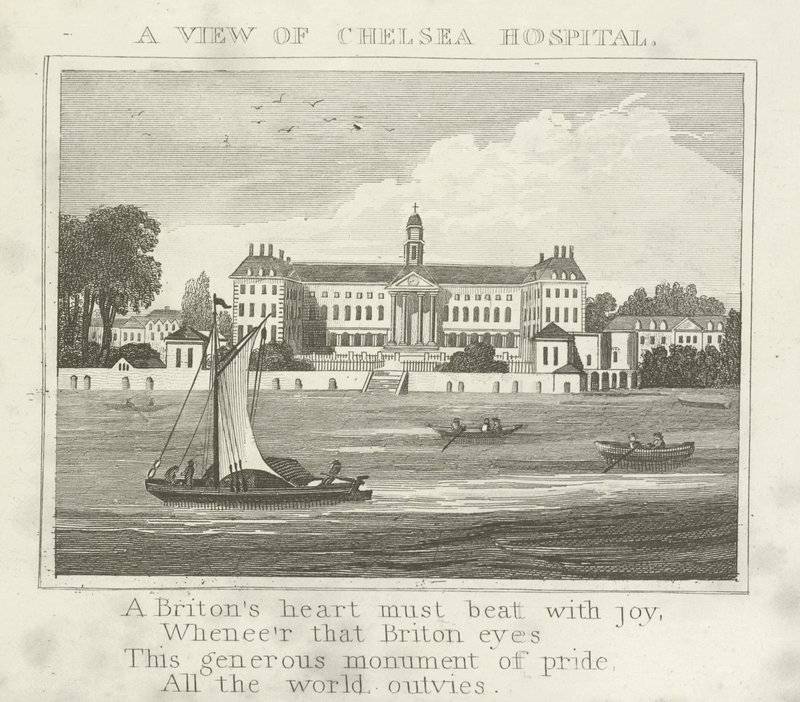 A View of Chelsea Hospital by English School
