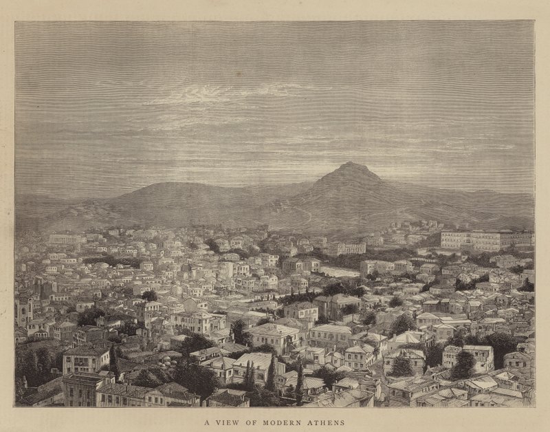 A View of Modern Athens by English School