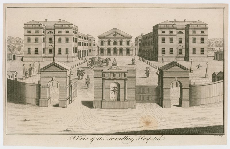 A View of the Foundling Hospital, London by English School