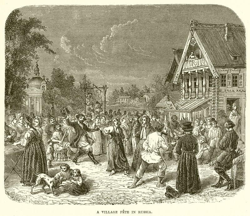 A Village Fete in Russia by English School