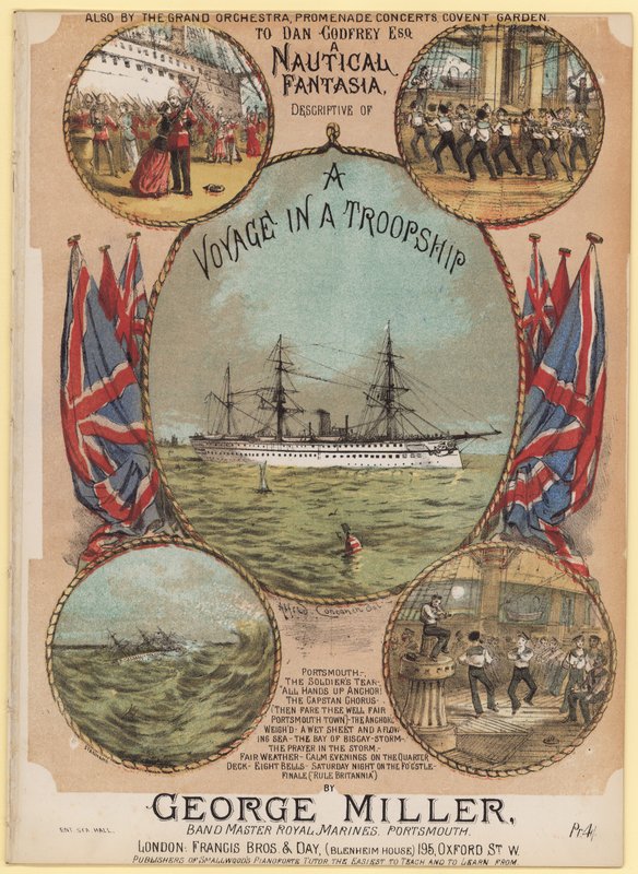 A Voyage in a Troopship by English School