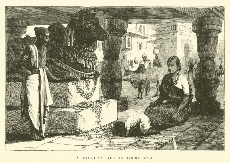 A Child Taught to Adore Siva by English School