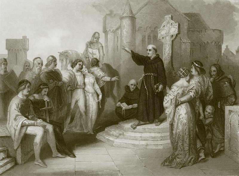 A Dominican Friar Preaching a Crusade by English School