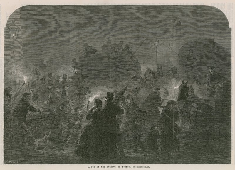 A Fog in the Streets of London by English School