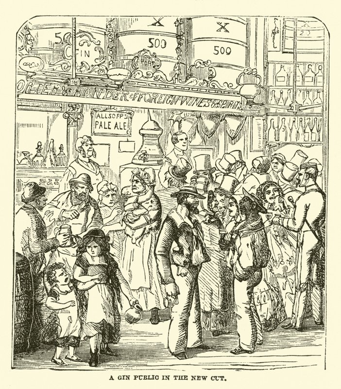A Gin Public in the New Cut by English School