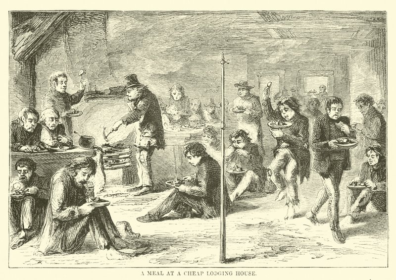 A Meal at a Cheap Lodging House by English School