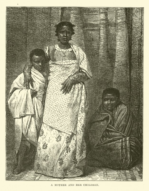 A Mother and Her Children by English School