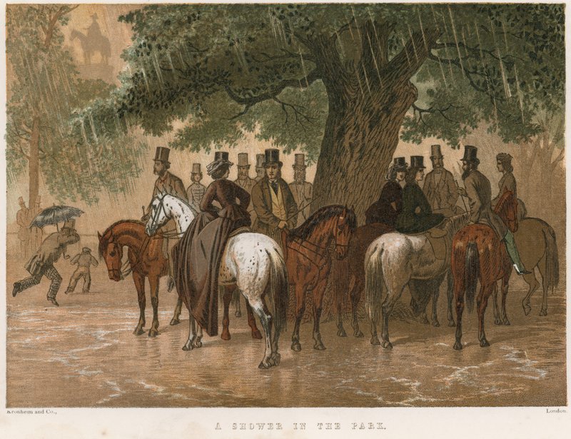 A Shower in the Park by English School