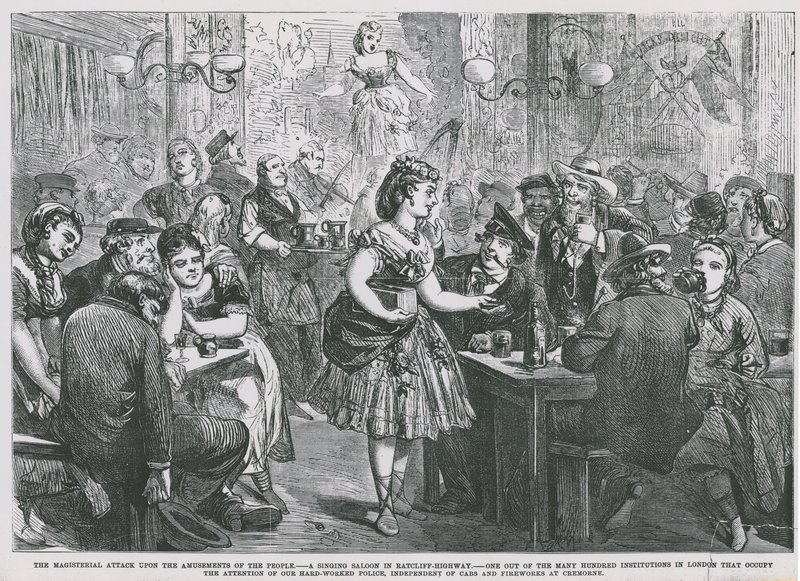 A singing saloon in Ratcliff Highway by English School