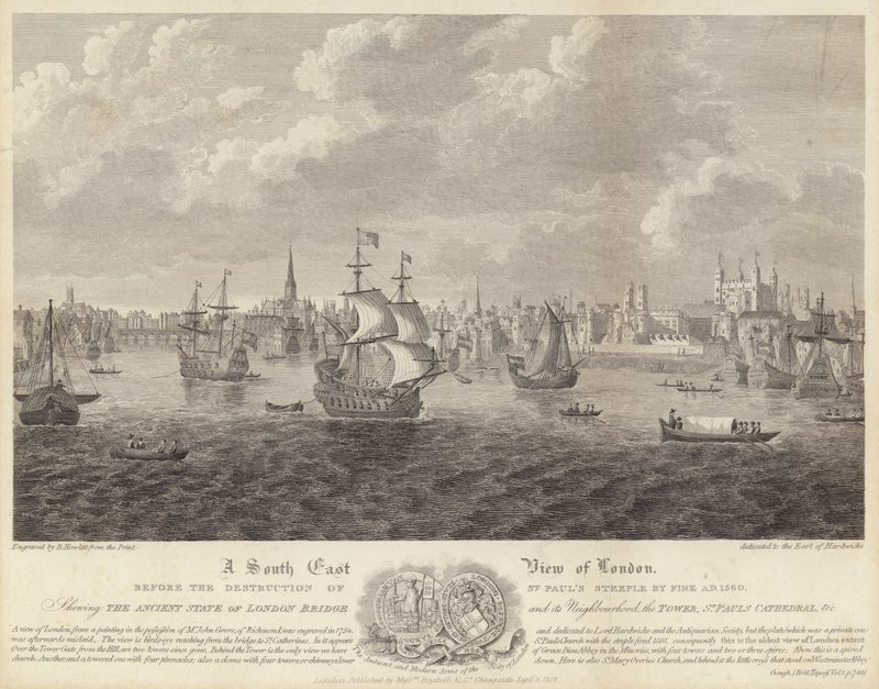 A South East View of London by English School
