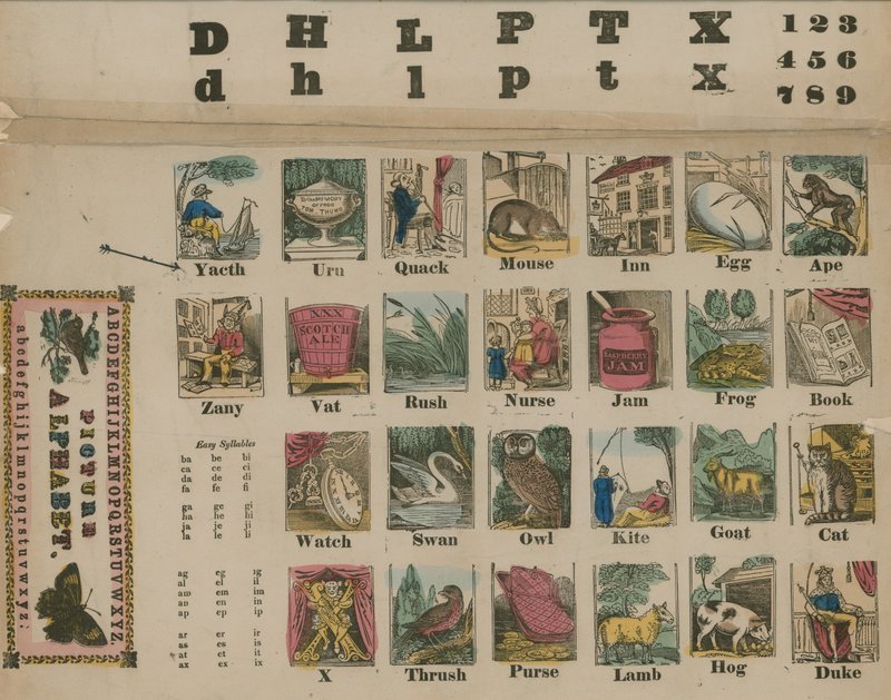 A to Z Alphabet, circa 1800 by English School