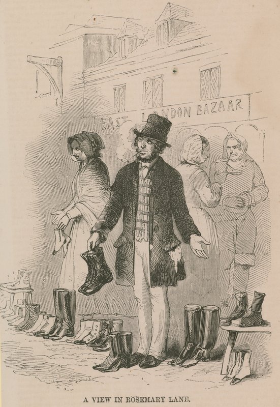 A View in Rosemary Lane, London by English School