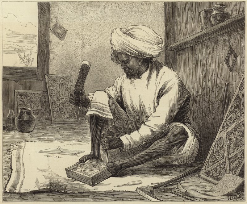 A Wood Carver of Simla by English School