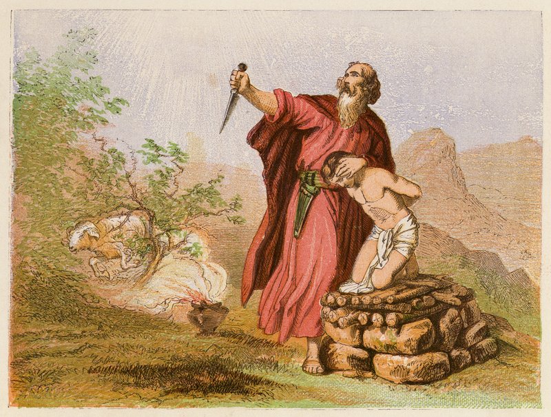 Abraham offering up Isaac by English School